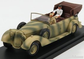 MERCEDES BENZ - 770 AFRICA KORPS 1941 MIMETIC CAR WITH FIGURES ROMMEL AND DRIVER